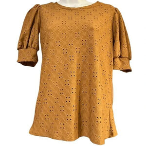 Les Amis Red Brown Blouse - Size Small